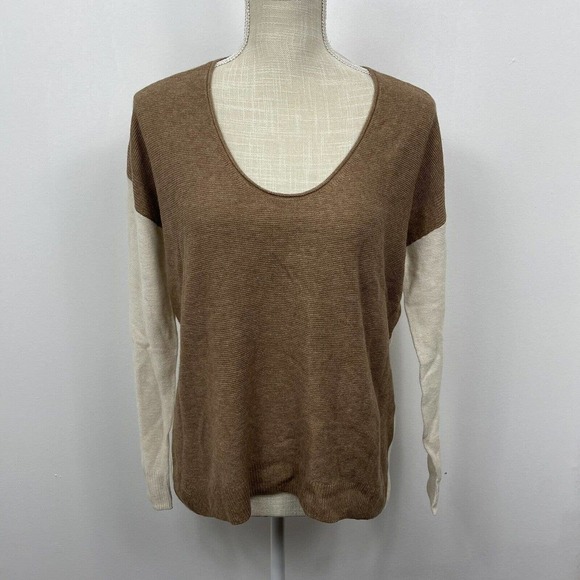 Madewell Kimball Pullover Sweater Knit Merino Wool Alpaca Womens Size S Tan NWT - Picture 1 of 12